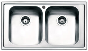 Lavello Cucina 2 Vasche 86x50 cm in Acciaio Inox Apell Melodia