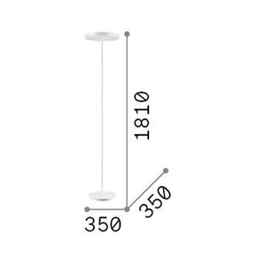 Piantana Moderna Colonna Metallo Bianco 4 Luci Gx53 9W 3000K Luce Calda