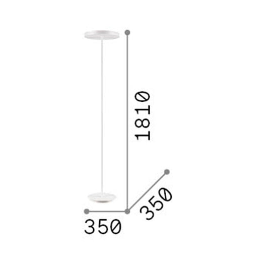 Piantana Moderna Colonna Metallo Nero 4 Luci Gx53 9W 3000K Luce Calda