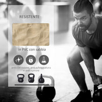 Kettlebell per Allenamento 12 Kg in PVC e Sabbia  Nero