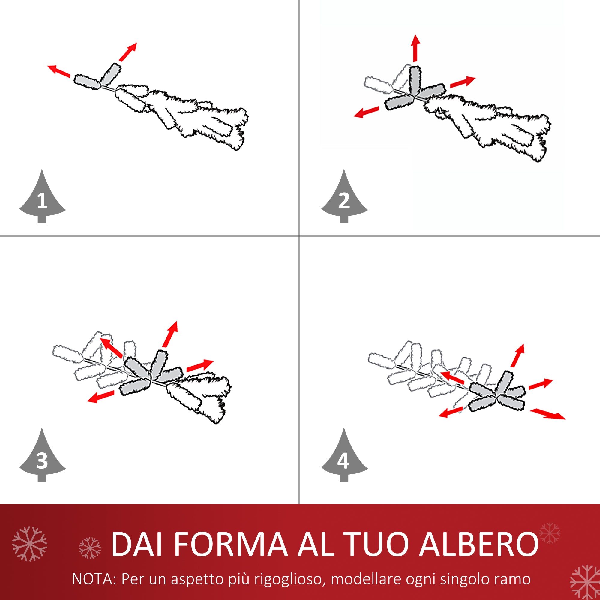 Albero di Natale Artificiale da Tavolo 60 cm 73 Rami 15 LED  Verde