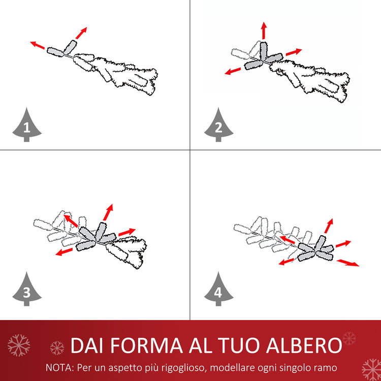 Albero di Natale Artificiale da Tavolo 60 cm 73 Rami 15 LED  Verde