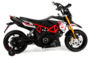 Moto Elettrica per Bambini 12V con Licenza Aprilia Dorsoduro Rossa