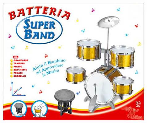 Batteria Musicale Giocattolo per Bambini Kids Joy Super Band