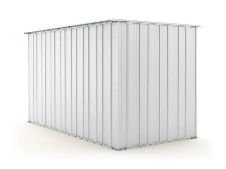 Casetta Box da Giardino in Lamiera di Acciaio Porta Utensili 175x307x182 cm Enaudi Bianco