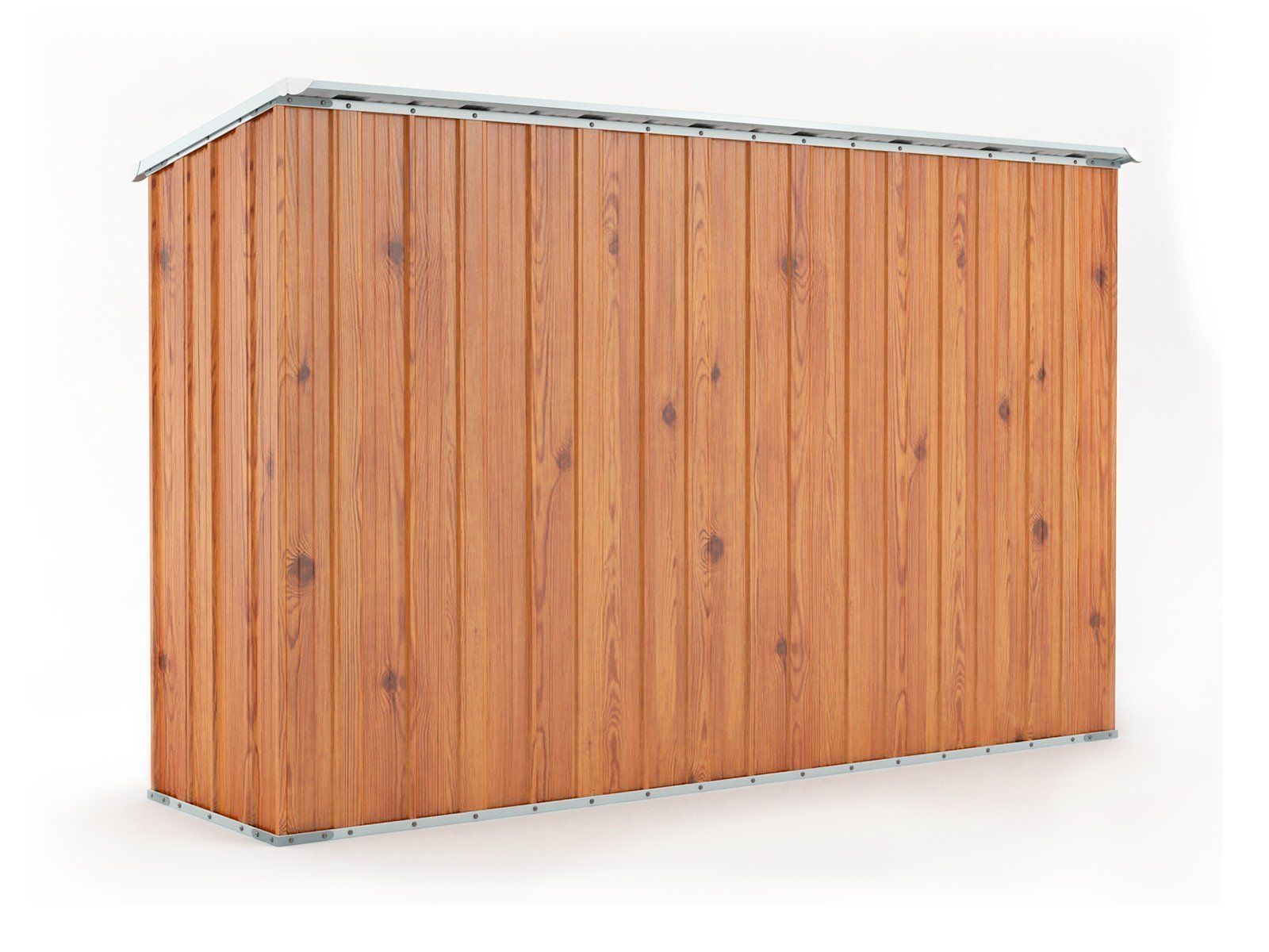 Casetta Box da Giardino in Lamiera di Acciaio Porta Utensili 307x100x192 cm Enaudi Legno