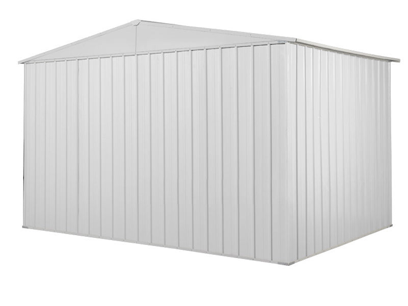 Casetta Box da Giardino in Lamiera di Acciaio Porta Utensili 360x175x215 cm Enaudi Bianco