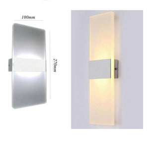 APPLIQUE LED DA PARETE MURO LAMPADA 6500K 16W LUCE FREDDA CASA ARREDO MODERNO