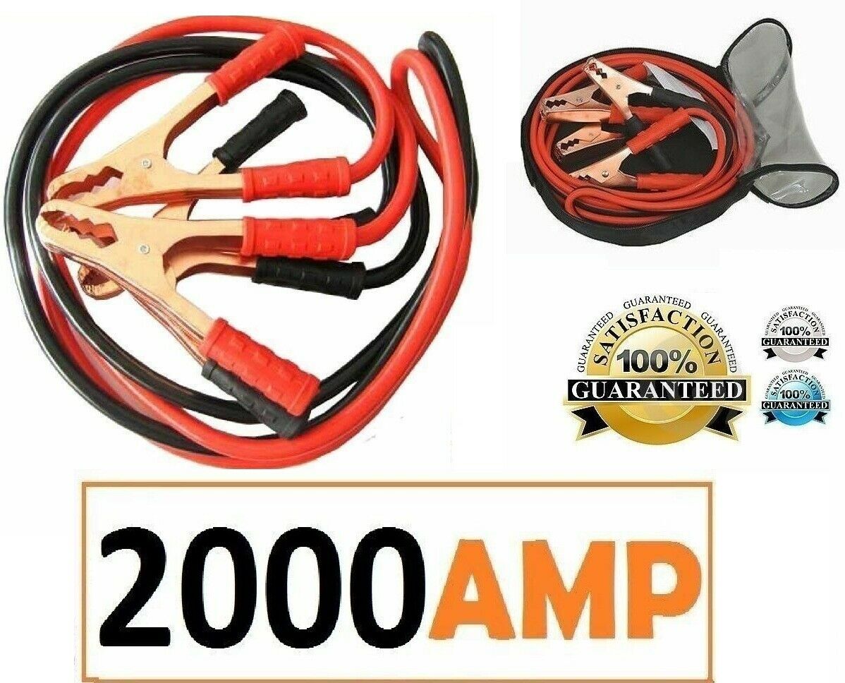 CAVI AVVIAMENTO BATTERIA PER AUTO CAMPER MOTO 2000 AMP COLLEGAMENTO EMERGENZA