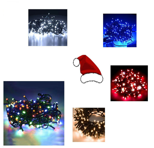 LUCI LED PER ALBERO DI NATALE da 100 a 500 LED BIANCO BIANCA FREDDO MULTI COLOR Misura: 300 Led, Colore: Blu