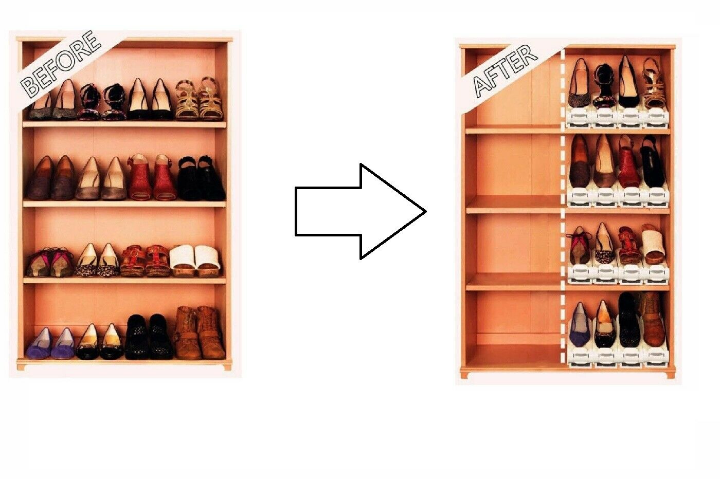 ORGANIZER PORTA SCARPE ARMADIO SCOMPARTI SCARPIERA SALVASPAZIO ORGANIZZATORE Tipologia: 6 Pezzi