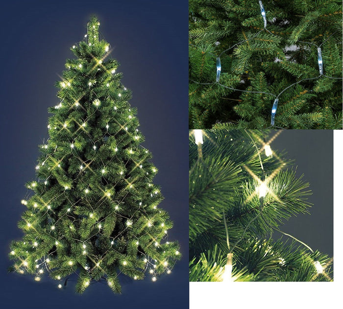 MANTELLO RETE LUCI ALBERO DI NATALE 1.8MT 192 LED BIANCO FREDDO CALDO MULTICOLOR Colore: Multicolor