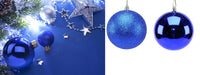 ADDOBBI PER ALBERO DI NATALE PALLINE BLU 8 CM GLITTER LUCIDE Tipologia: 24 Palline