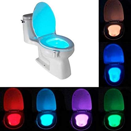 LUCE LED RGB PER WATER GABINETTO BAGNO WC UNIVERSALE CON SENSORE CREPUSCOLARE