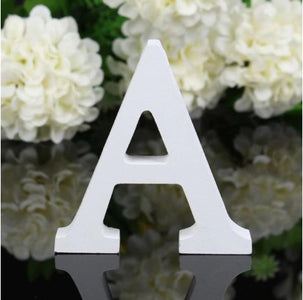 Lettera "A" In Legno Bianco 12Cm Alfabeto Matrimoni Compleanni Decorazioni Festa