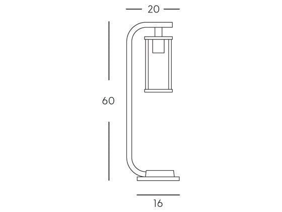 Lampada Palo da Giardino E27 60W in Alluminio Sovil Bianco