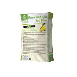 Rasobuild Eco Top Fino Bianco-Rasante Minerale Livellante Per Superfici Assorbenti E Inassorbenti 25 Kg-Kerakoll