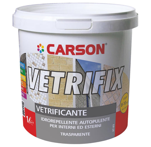 Vetrificante Idrorepellente Autopulente Per Interni Ed Esterni Lucidante Protettivo Carson Vetrifix LUCIDO/1 Litro