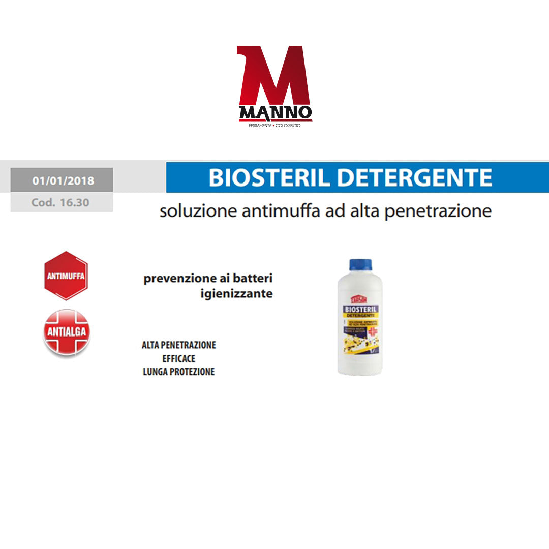 Carson Biosteril Detergente 1 LT SOLUZIONE ANTI MUFFA ALGHE ALTA PENETRAZIONE