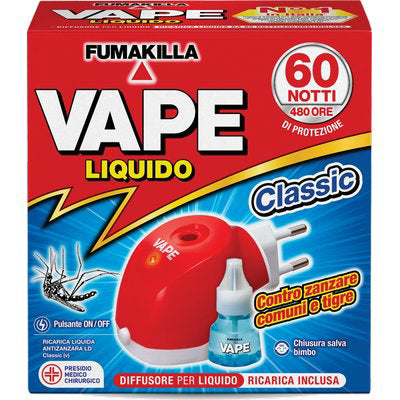 Elettroemanatore liquido vape magic + ricarica liquida durata notti 60 (12 pezzi) Vape 