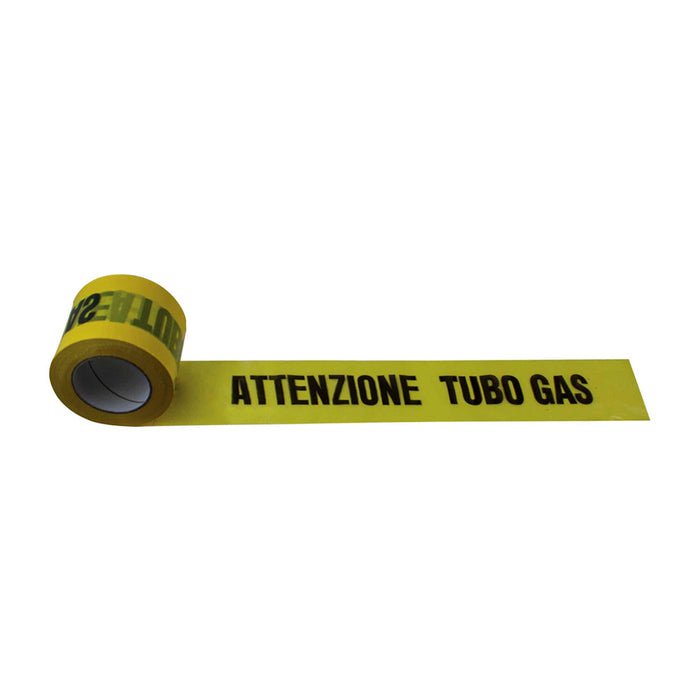 Nastro Di Segnalazione Sotterranea 'Attenzione Tubo Gas' Lunghezza 200 Metri Ed Altezza 10Cm Colore Giallo-Ft