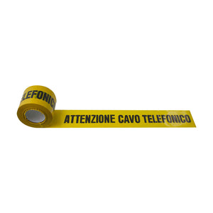 Nastro Di Segnalazione Sotterranea 'Attenzione Cavo Telefonico' Lunghezza 200 Metri Ed Altezza 10Cm Colore Giallo-Ft