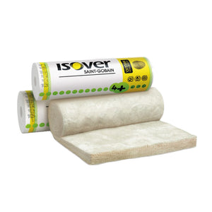 Isover Par 4+-Rotolo Lana Di Vetro Per Isolamento Termico E Acustico Cartongesso 60X1500Xh4,5 Cm Mq 9-Isover Saint Gobain