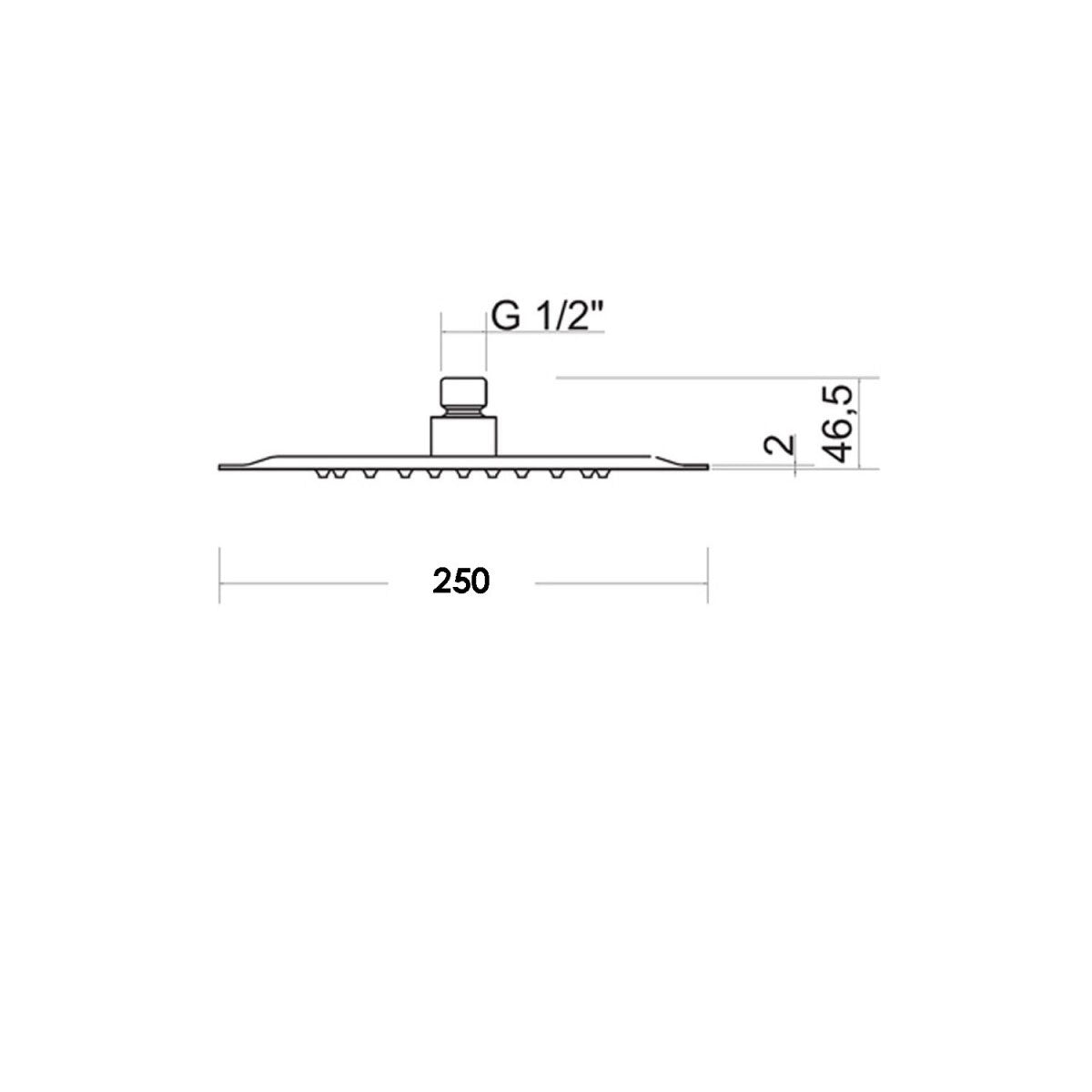 Composizione doccia con soffione tondo Ares diametro 250 mm e kit duplex Bossini