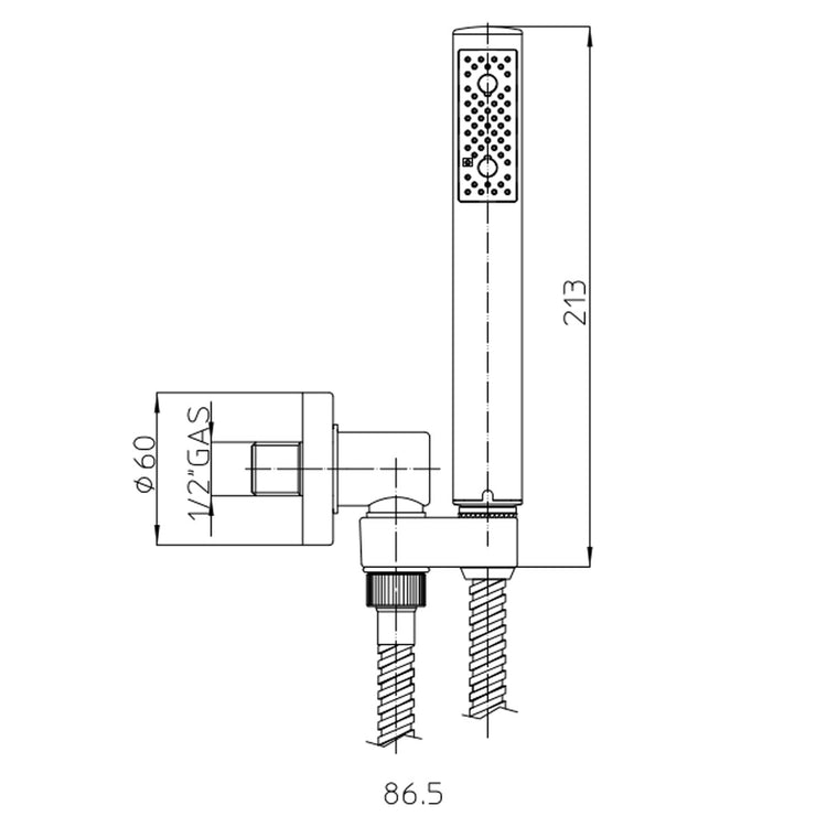 Composizione doccia con soffione tondo Ares diametro 250 mm e kit duplex Bossini