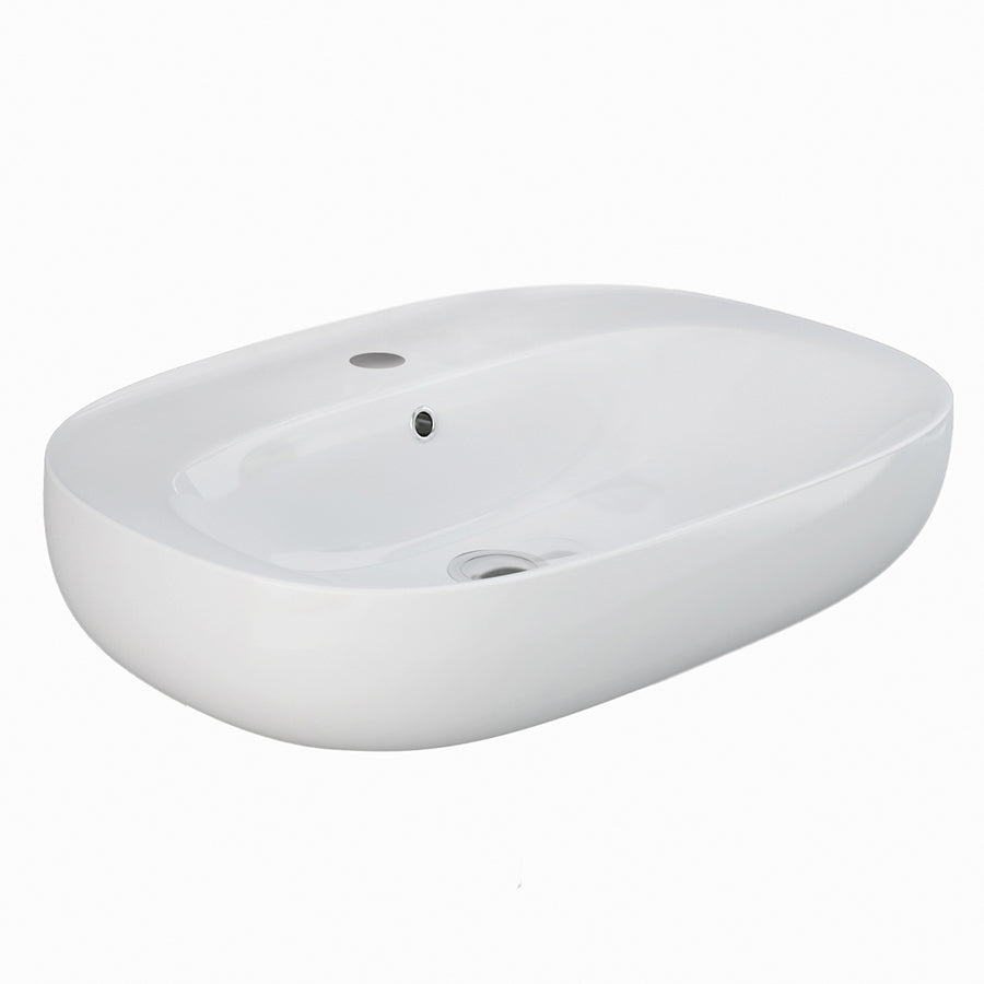 Lavabo sospeso ovale modello Illusion Rak Ceramics cm 65x44