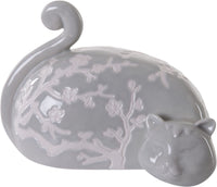 Gatto Soft 20x11,5 cm in Ceramica Grigio