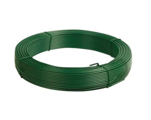 Filo Di Legatura 2,4 Mm Plastificato Verde Multiuso Per Recinzioni In Matassina Lunghezza 100 Mt-Bigmat