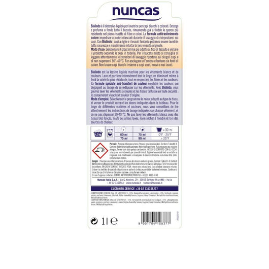 Nuncas biolindo 1 lt detersivo per lavatrice