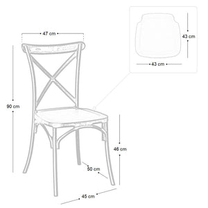 Sedia in plastica marrone sprint impilabile a croce