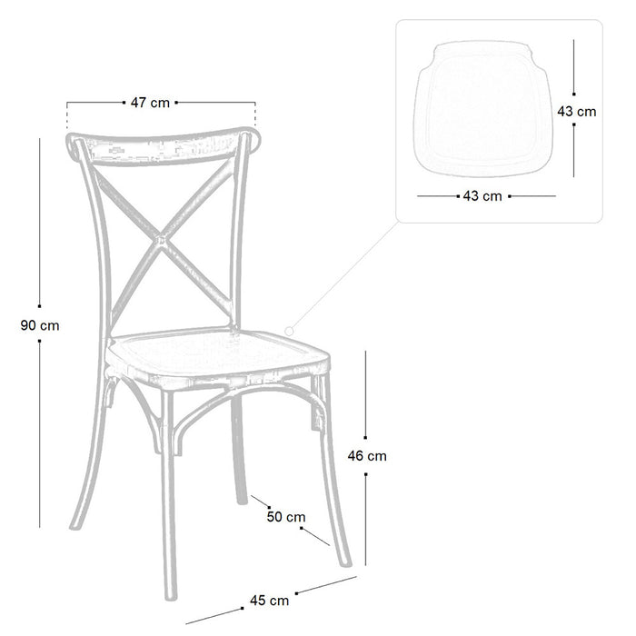 Sedia in plastica marrone sprint impilabile a croce