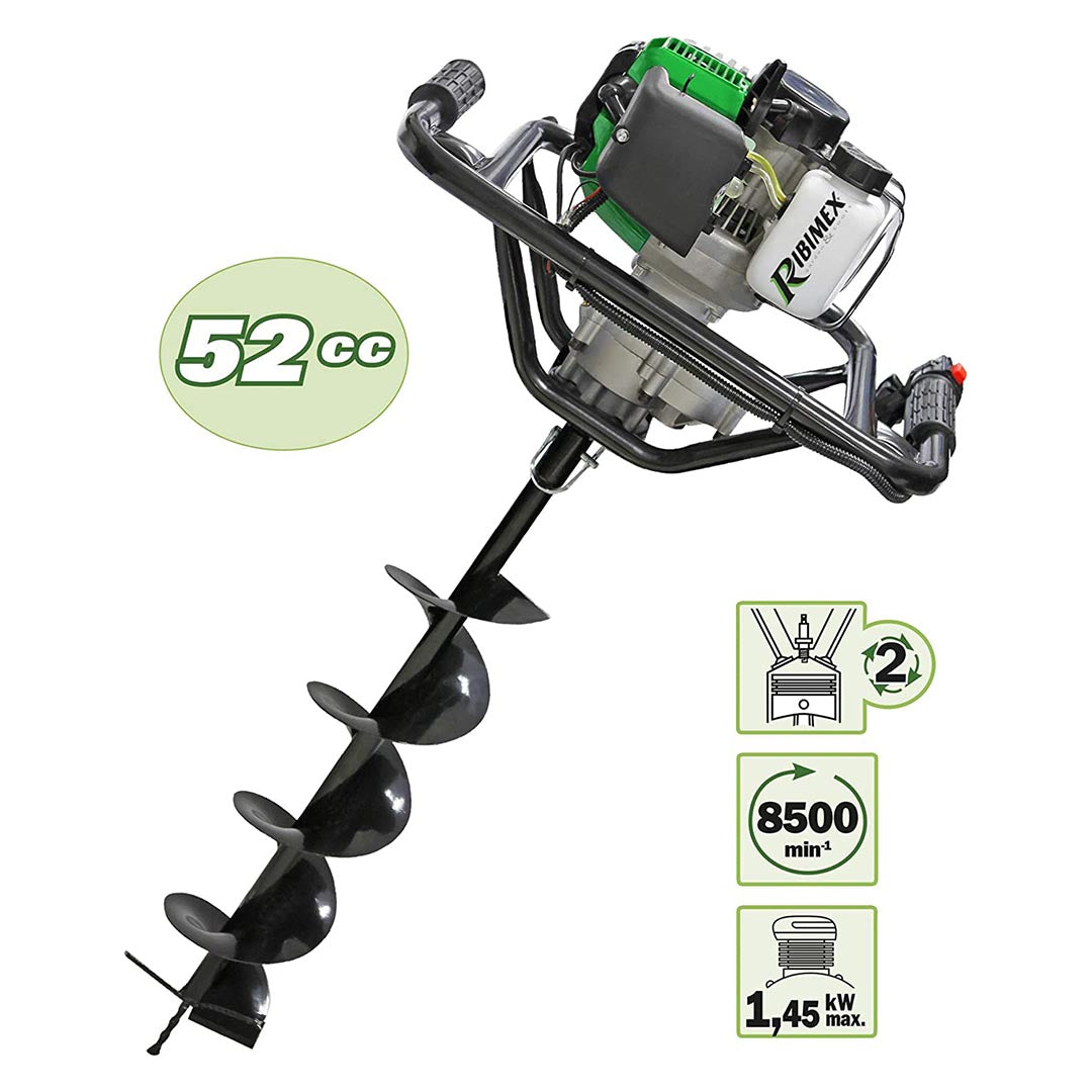 Trivella a scoppio 52 cc motore 2 tempi Mototrivella accessori Ribimex PRTARTH3