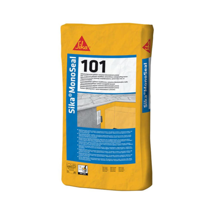 Monoseal-101-Malta Impermeabilizzante Monocomponente 25Kg Colore Grigio Ad Azione Osmotica-Sika