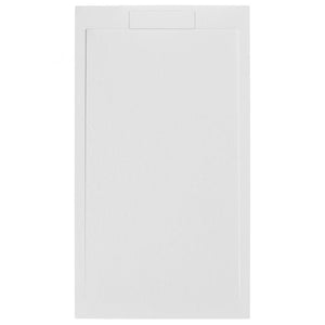 Piatto doccia in pietra SOLIDSTONE alto 2,8 cm con bordo - Bianco - Misura: 90x120 x 2,8h