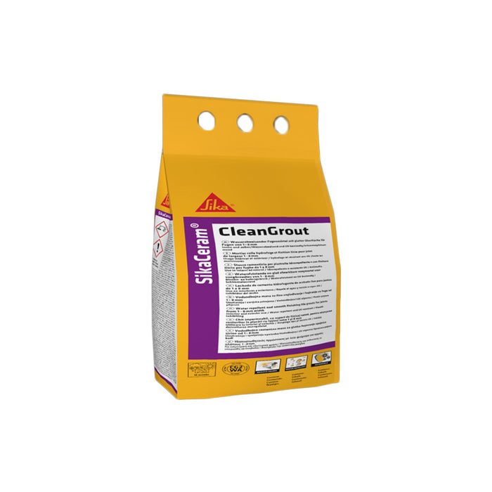 Sikaceram Cleangrout-Stucco Cementizio 5Kg Colore Manhattan Per Fughe Da 1 A 8 Millimetri A Parete E A Pavimento-Sika