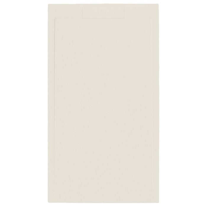 Piatto doccia in pietra SOLIDSTONE alto 2,8 cm con bordo - Beige - Misura: 80x140 x 2,8h