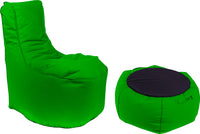 Poltrona Pouf e Tavolino in Acrilico Pomodone Verde