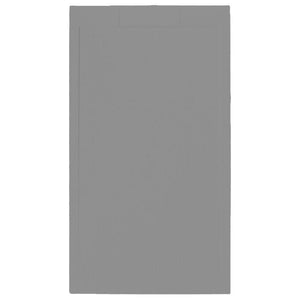 Piatto doccia in pietra SOLIDSTONE alto 2,8 cm con bordo - Grigio - Misura: 90x100 x 2,8h