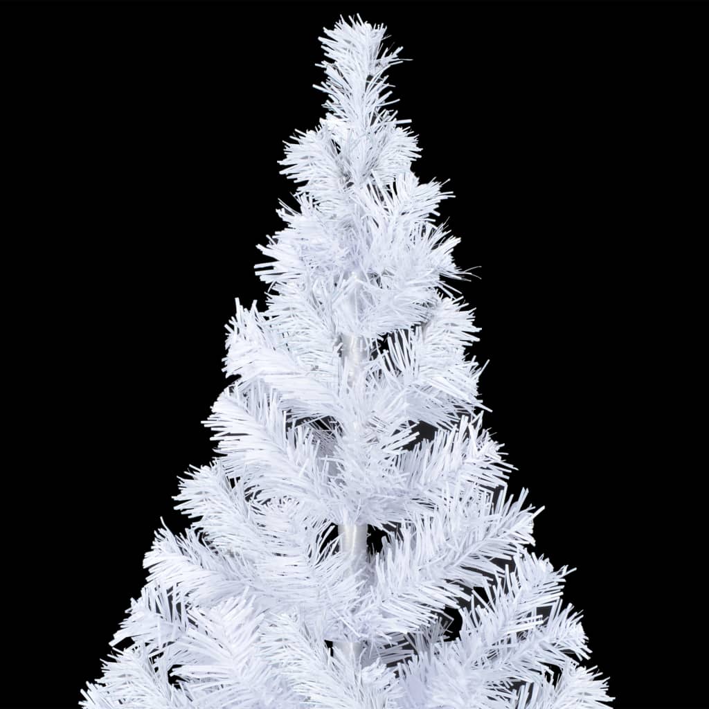 vidaXL Albero di Natale Preilluminato Palline Bianco 210 cm 910 Rami