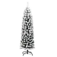 vidaXL Albero di Natale Artificiale con Neve Fioccata Verde 150 cm PVC