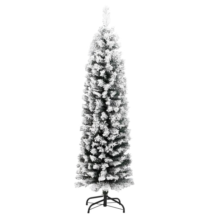 vidaXL Albero di Natale Artificiale con Neve Fioccata Verde 150 cm PVC