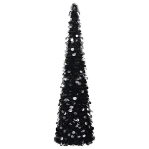 vidaXL Albero di Natale Artificiale Apribile Nero 150 cm PET