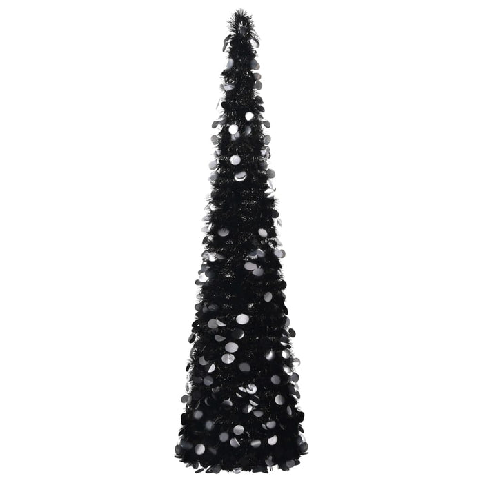 vidaXL Albero di Natale Artificiale Apribile Nero 150 cm PET