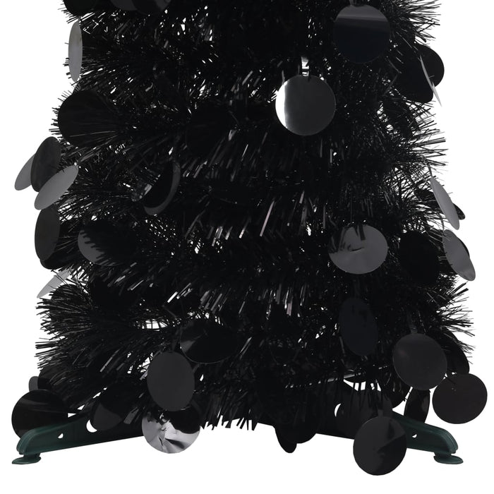 vidaXL Albero di Natale Artificiale Apribile Nero 150 cm PET