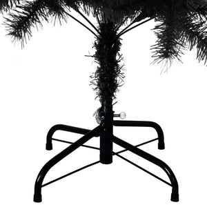 vidaXL Albero di Natale Artificiale Sottile con Base Nero 150 cm PVC