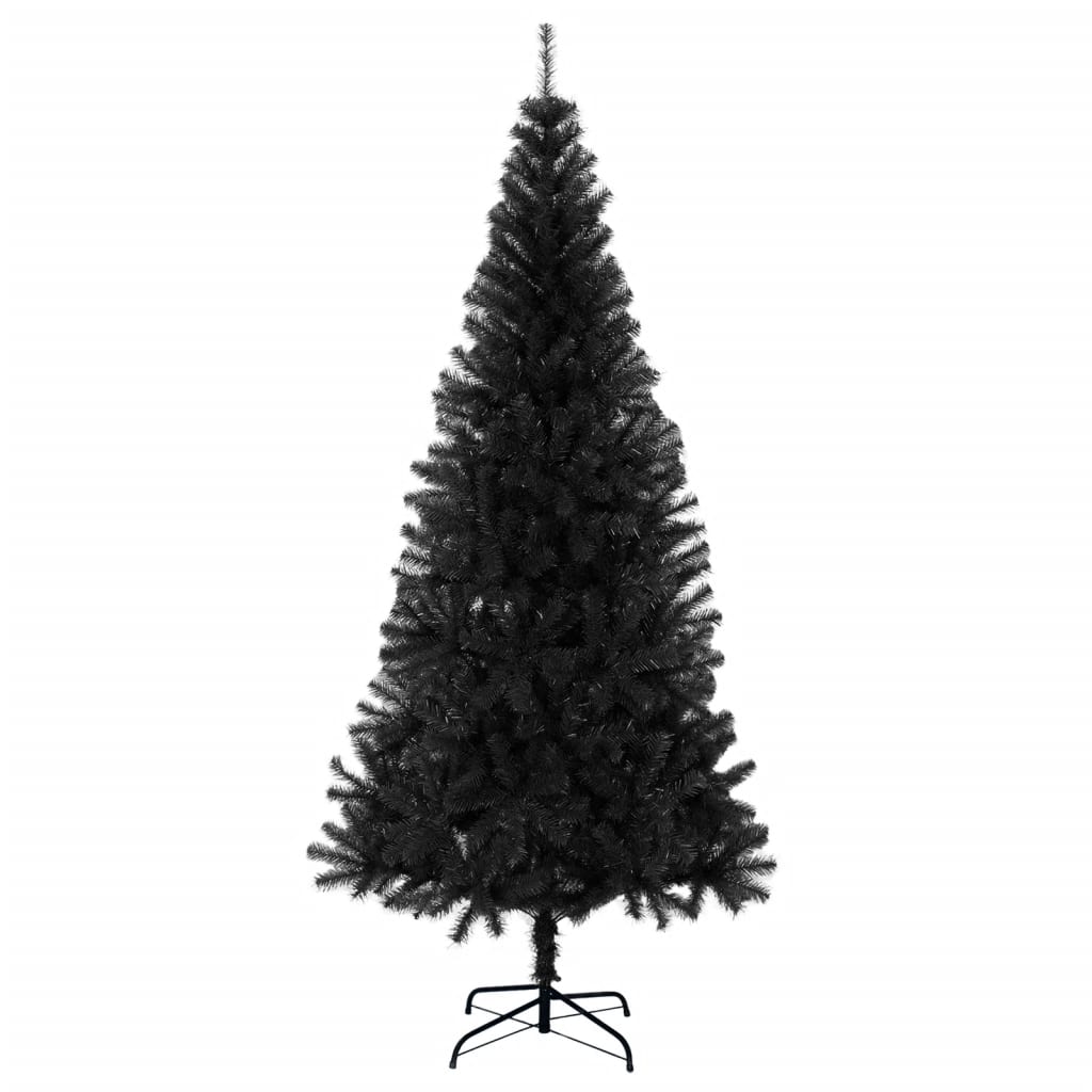 vidaXL Albero di Natale Artificiale Sottile con Base Nero 180 cm PVC